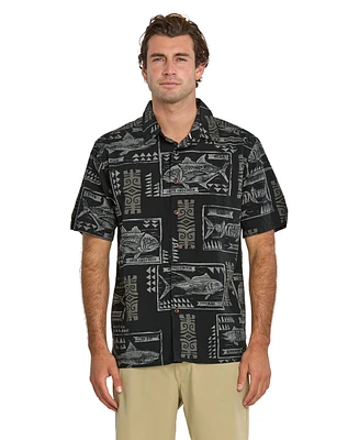 Quiksilver Waterman Men's Block Fish Woven Shirt