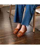 Minnetonka Women's Nizhoni Suede Beaded Moccasins