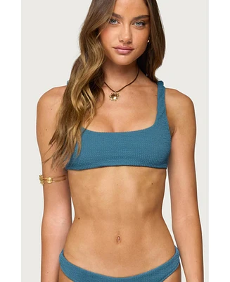 Edikted Womens Oasis Scrunch Bikini Top