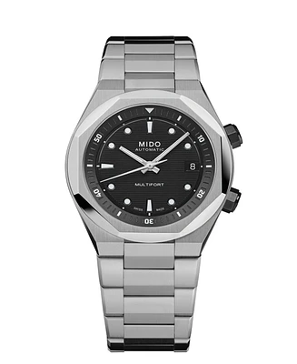 Mido Unisex Multifort 8 Black Swiss Automatic Watch, 40mm