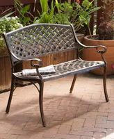 Elmann Antiqued Copper-Finish Bench