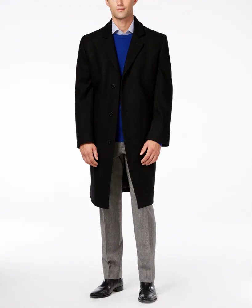 London Fog Men Signature Wool-Blend Overcoat