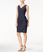 Alex Evenings Compression Embellished Ruched Sheath Dress