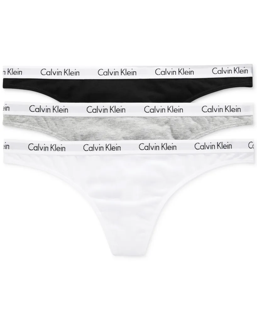 Calvin Klein Women`s Carousel Cotton Bikini Panty 3 Pack (Black