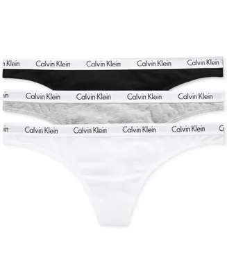 Calvin Klein Carousel Cotton 3-Pack Thong Underwear QD3587