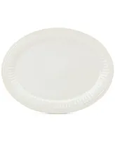 Lenox French Perle Groove Collection 16" White Oval Platter