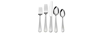 Gourmet Basics by Mikasa 18/0 Stainless Steel 20-Pc. Satin Symmetry Flatware Set, Service for 4