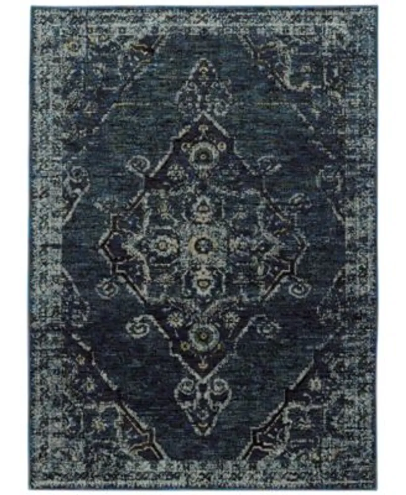 Jhb Design Journey Charlemagne Blue Area Rugs