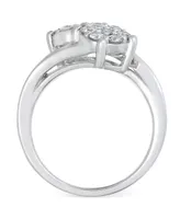 Diamond Bypass Ring (1 ct. t.w.) in 14k White Gold