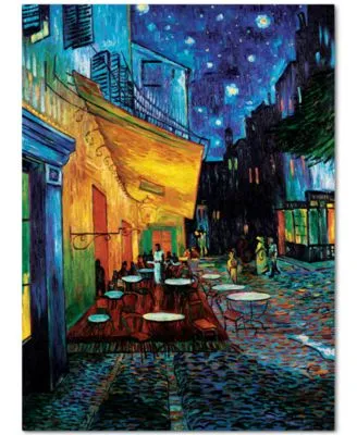 Cafe Terrace By Vincent Van Gogh Canvas Print