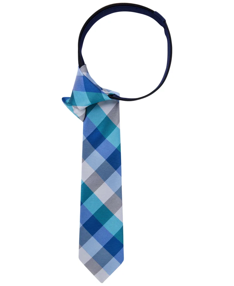 Tommy Hilfiger Big Boys All-Over Buffalo Grid Zipper Tie