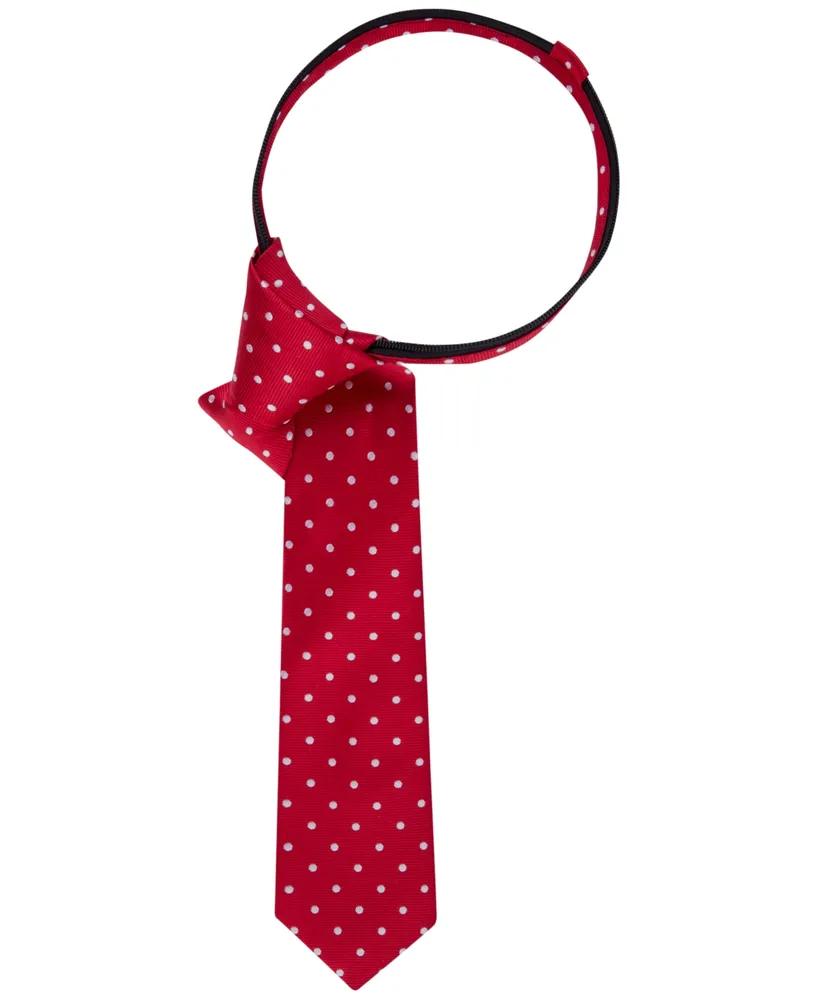 Tommy Hilfiger Dot-Print Zipper Tie, Big Boys