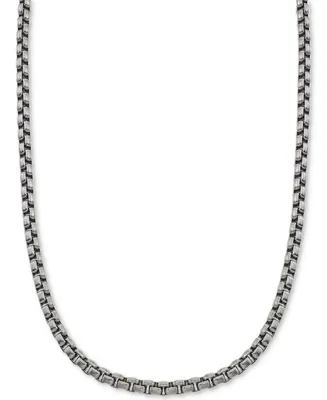 Esquire Men's Jewelry Large Box-Link Chain in Stainless Steel, Created for Macy's