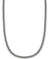 Esquire Men's Jewelry Large Box-Link Chain in Stainless Steel, Created for Macy's