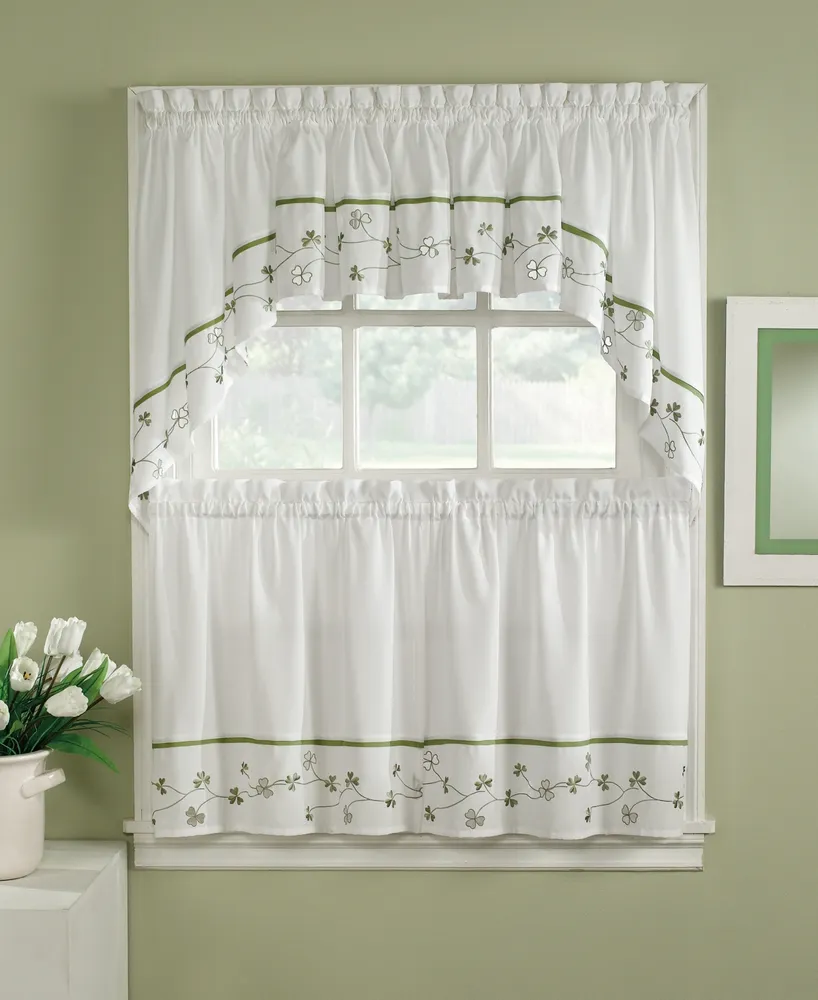 Chf Clover 58" x 36" Pair of Tier Curtains