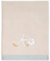 Avanti Seaglass Embroidered Seashell Cotton Bath Towels