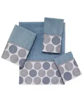 Avanti Dotted Circle Bordered Cotton Bath Towels