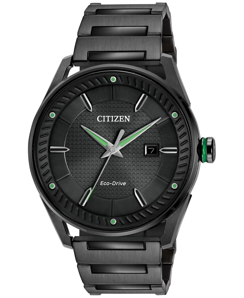 Citizen Drive from Citizen Eco-Drive Men's Black Ion-Plated Stainless Steel Bracelet Watch 42mm BM6985-55E