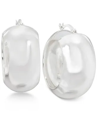 High-Polished Huggy Hoop Earrings in Sterling Silver