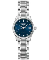 Longines Women's Swiss Automatic Master Collection Diamond Accent Stainless Steel Bracelet Watch 26mm L21284976