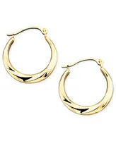 10k Gold Small Polished Swirl Hoop Earrings