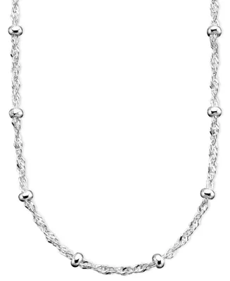 Giani Bernini Sterling Silver Necklace, 18" Small Bead Singapore Chain
