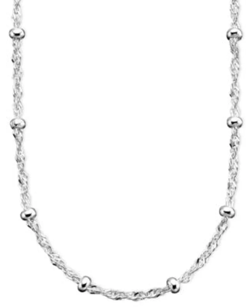 Giani Bernini Small Beaded Singapore Chain Necklace Anklet