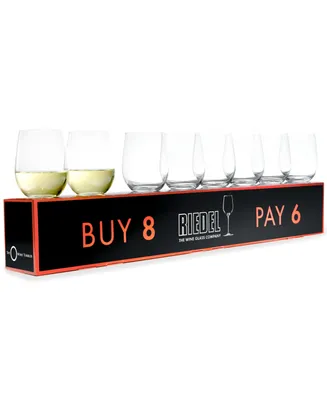 Riedel O Chardonnay Wine Glasses 8 Piece Value Set