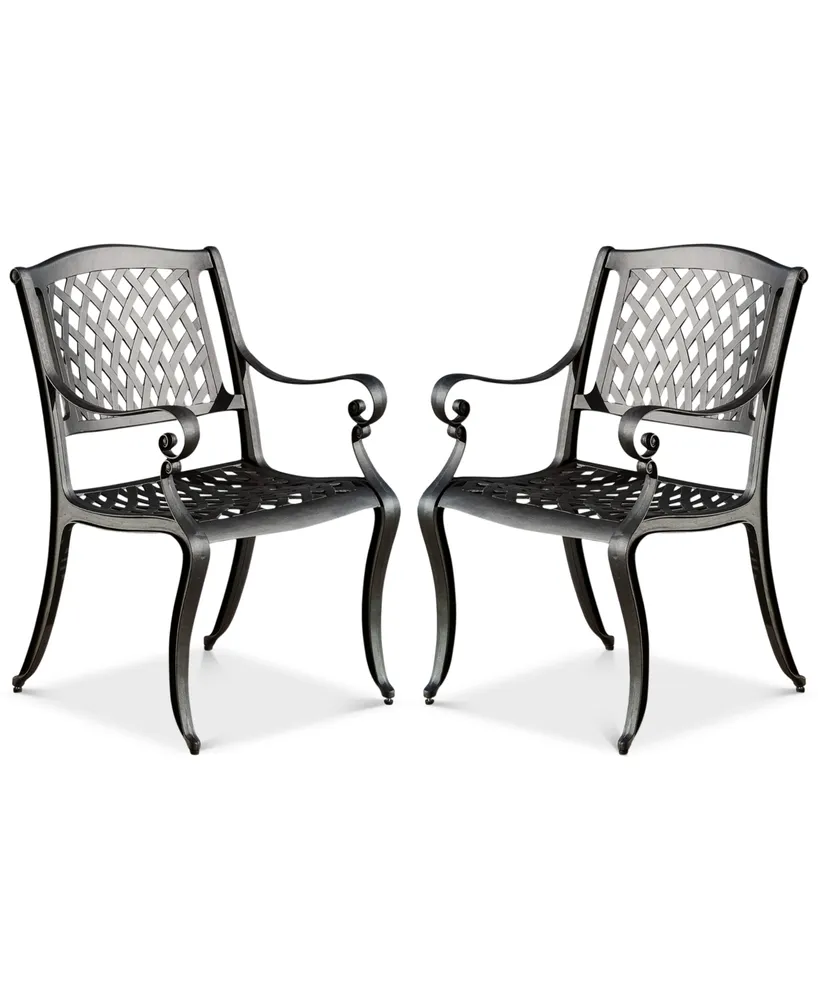 Orven Set of 2 Cast Aluminun Outdoor Chairs