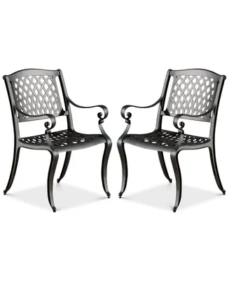 Orven Set of 2 Cast Aluminun Outdoor Chairs