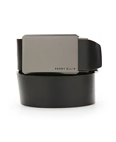Perry Ellis Portfolio Men's Plaque Reversible Belt