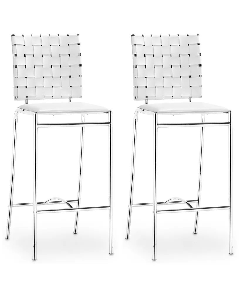 Zuo Criss Cross Counter Chair, Set of 2