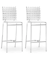 Zuo Criss Cross Counter Chair, Set of 2