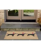 Liora Manne Front Porch Indoor Outdoor 3 Dogs Christmas Neutral Area Rug