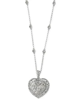 Effy Diamond Heart Pendant Necklace (1-1/8 ct. t.w.) 14k White Gold or Rose