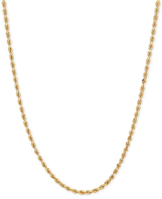 Rope Chain 30" Necklace (1-3/4mm) in 14k Yellow Gold