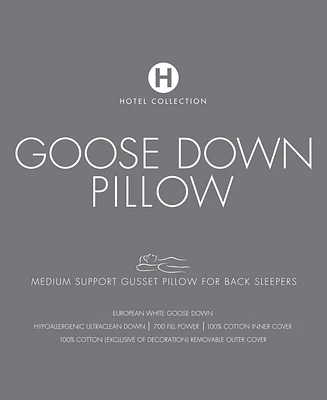 Hotel Collection European White Goose Down Medium Density Pillow, Standard/Queen, Exclusively at Macy's