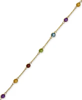 Effy Multi-Gemstone Link Bracelet (2-1/2 ct. t.w.) in 14k Gold. (Also available in 14k Rose Gold)