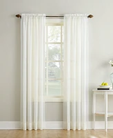 Crushed Sheer Voile Rod Pocket Curtain Panel
