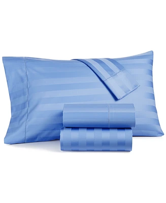 Closeout! Charter Club Damask 1.5" Stripe 550 Thread Count 100% Cotton Pillowcase Pair, Standard, Exclusively at Macy's