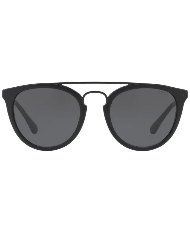 Ralph Lauren RA5203 black, beige frame with polarized gradient brown  lenses. Lenses provide 100% UV protection.