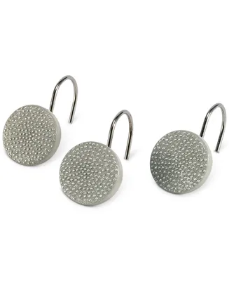 Avanti Dotted Circle Textured Resin 12-Pc. Shower Curtain Hooks