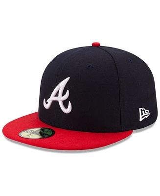 New Era Big Boys and Girls Atlanta Braves Authentic Collection 59FIFTY Cap