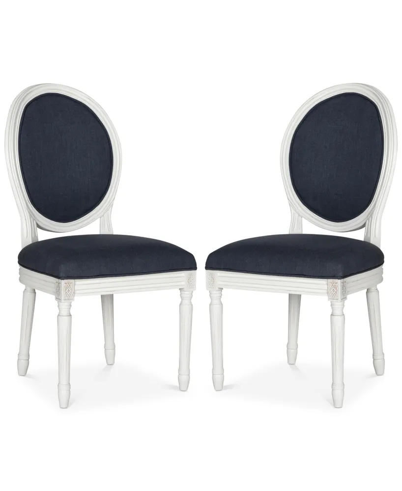 Claudius Set of 2 Linen Dining Chairs