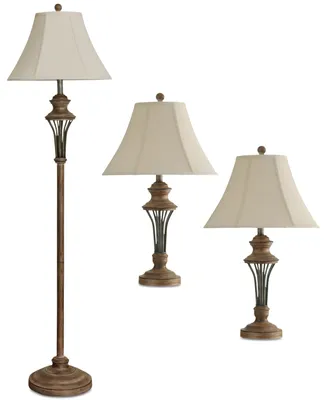 StyleCraft Set of 3 Moraga Lamp Set