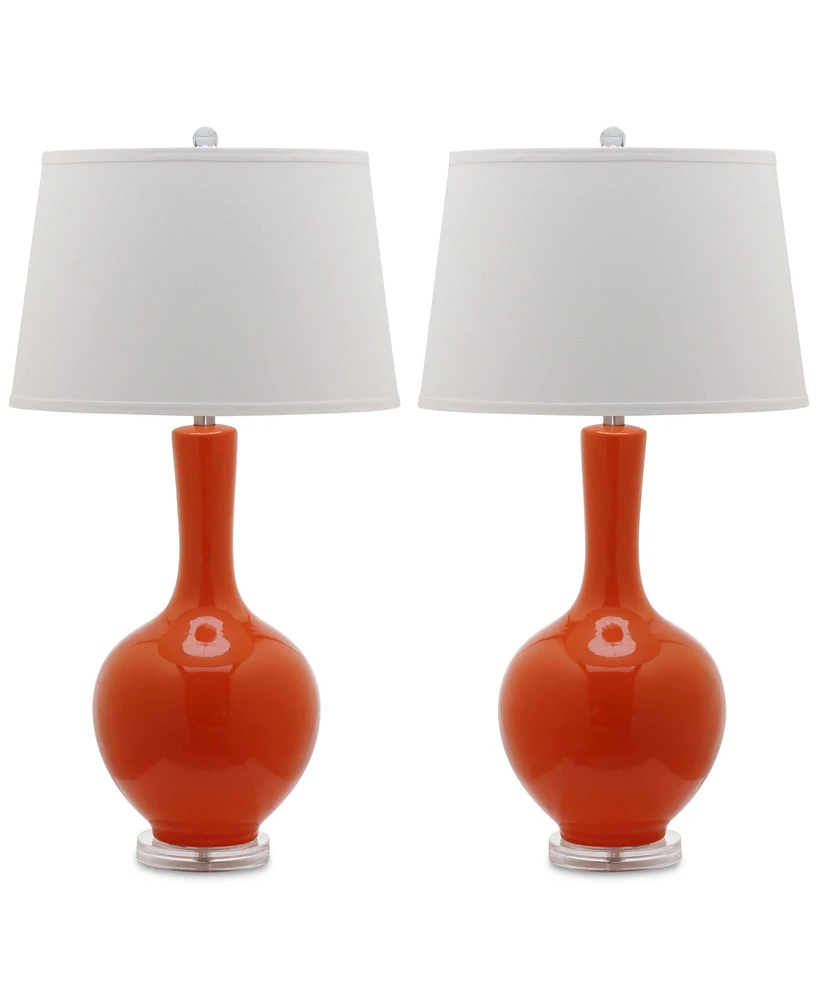 Safavieh Set of 2 Blanche Gourd Ceramic Table Lamps