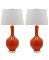 Safavieh Set of 2 Blanche Gourd Ceramic Table Lamps