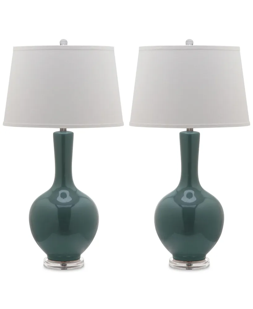 Safavieh Set of 2 Blanche Gourd Ceramic Table Lamps