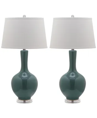 Safavieh Set of 2 Blanche Gourd Ceramic Table Lamps