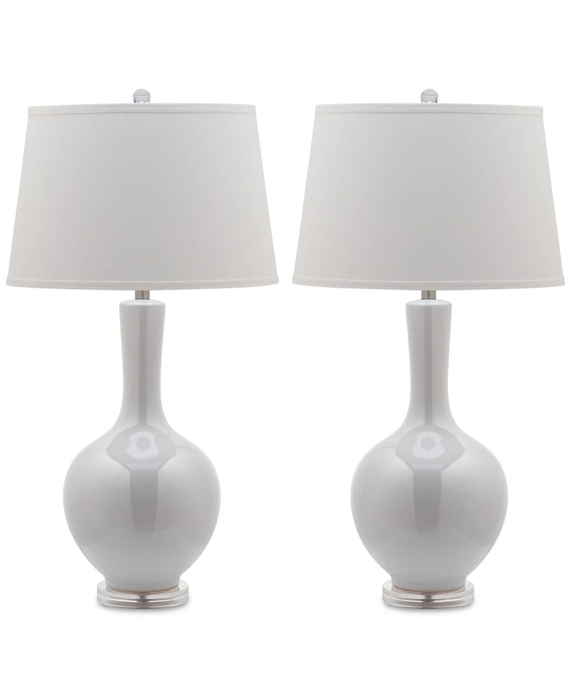 Safavieh Set of 2 Blanche Gourd Ceramic Table Lamps